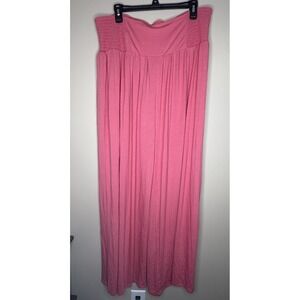 Zenana Women's 3X Wide Leg Smocked‎ Pants Stretch Flowy Pull On NWT